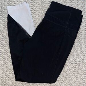 Tangerine Contrast Black and White Leggings